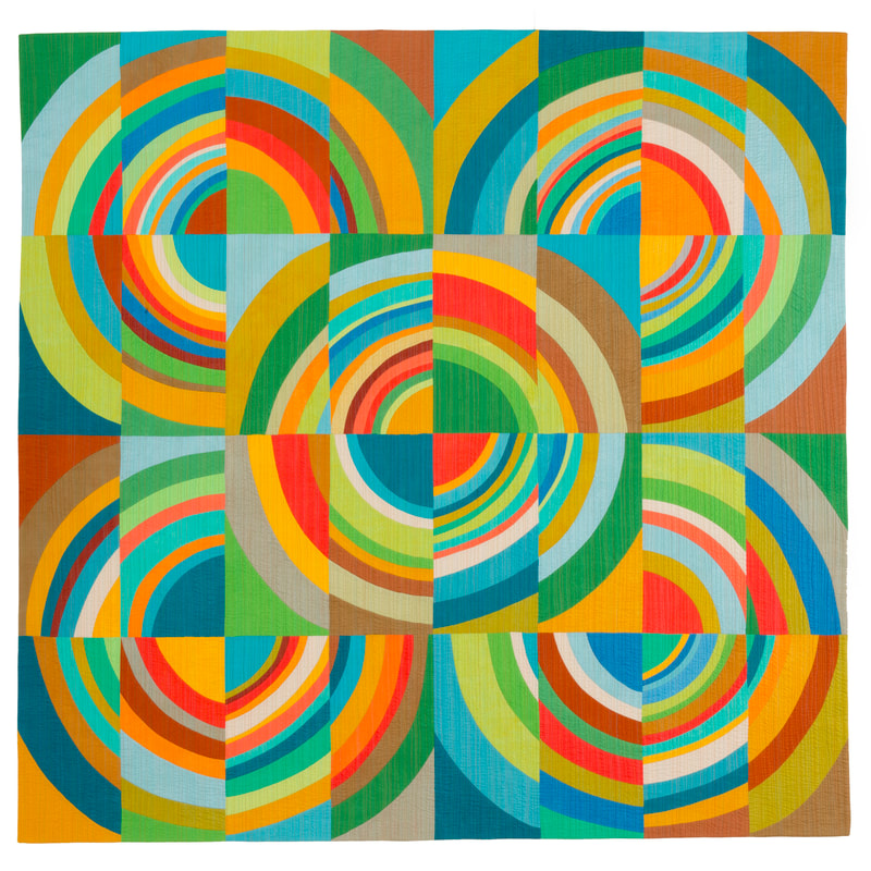 This piece was created for  Circular Abstractions, an invitational exhibit curated by Nancy Crow. 